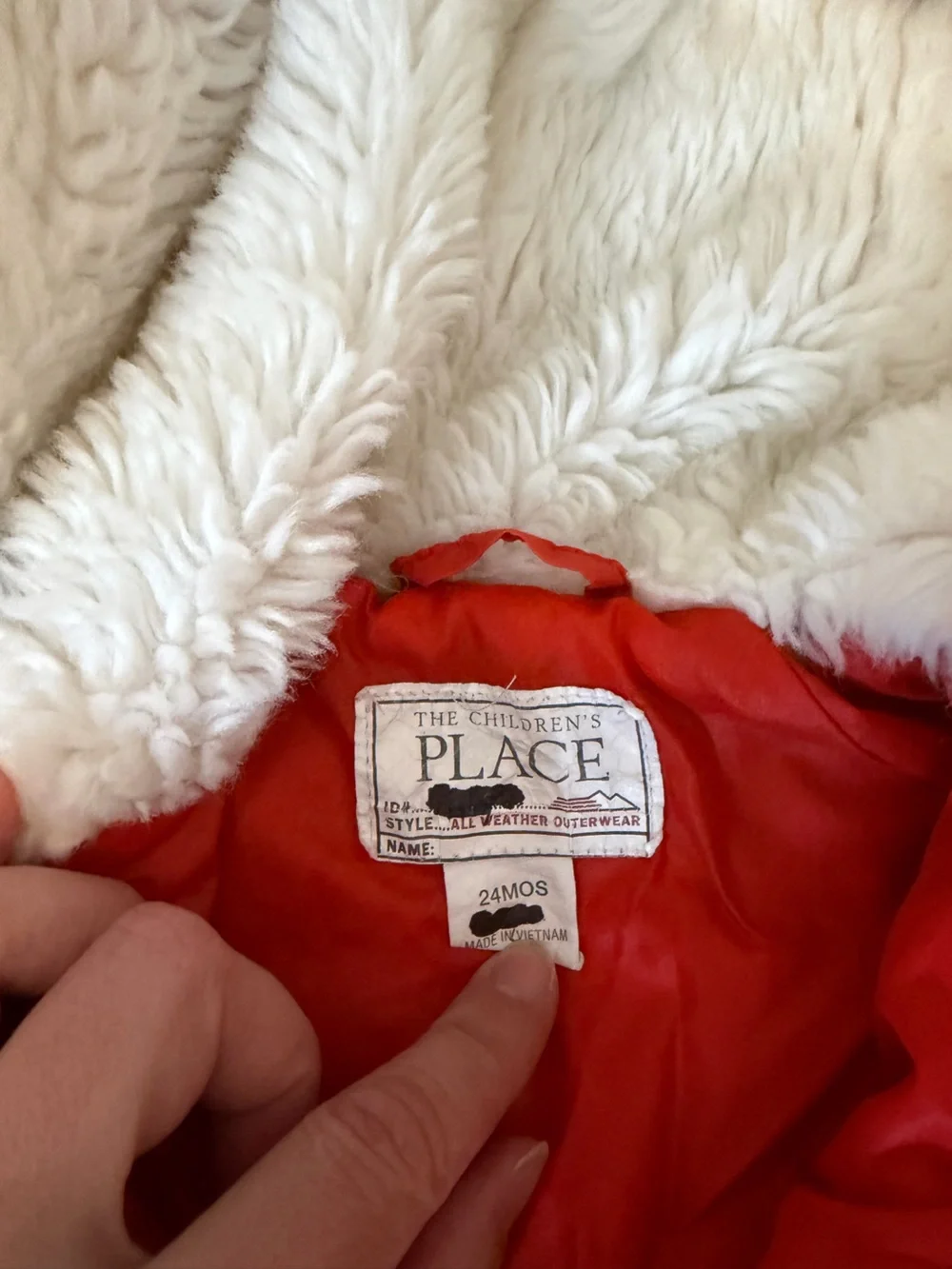The Children's Place Orange Hooded Sherpa-Lined Puffer Coat